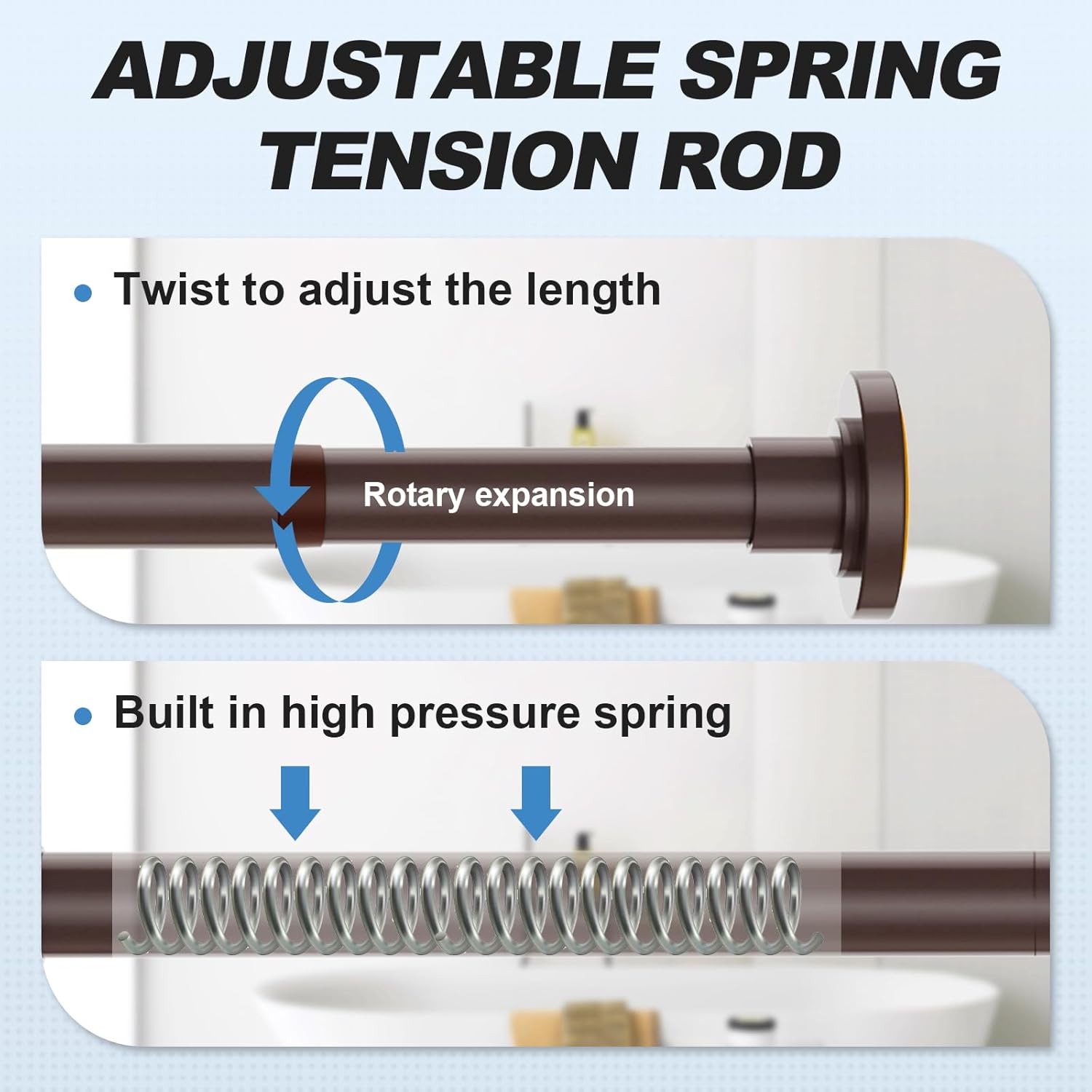Thumbnail 1 de CorkLatta Bronze Shower Curtain Rod 31-80 Inch