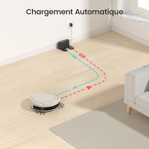 Thumbnail 9 de Lefant Aspirateur Robot M210P Champagne — Forte aspiration 2200Pa, 120 min, connexion WiFi/Bluetooth/Alexa