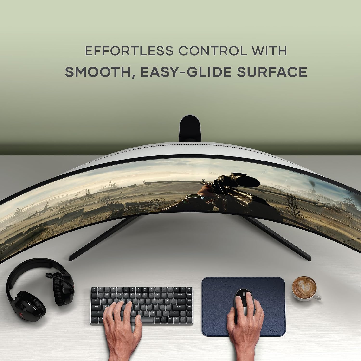 Detalle de Satechi Tappetino Mouse 25 x 19 cm in PU – mouse pad reversibile, antiscivolo e resistente ai graffi