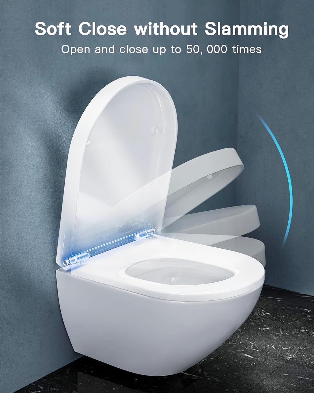 Detalle 2 de D Shape Soft Close Toilet Seat 1 — toilet seat 🚽