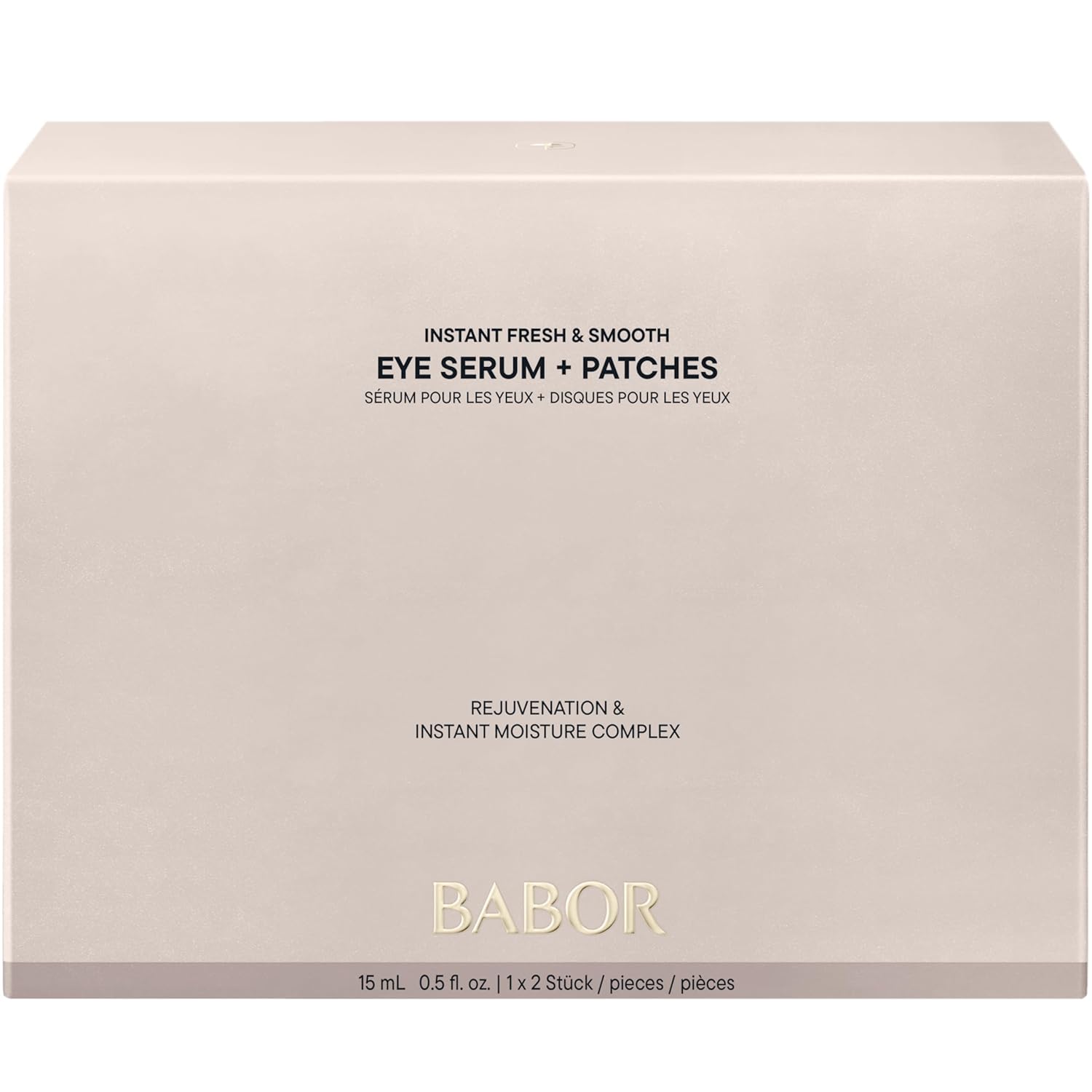 Thumbnail 1 de BABOR Instant Fresh & Smooth Eye Serum + Patches Set (Augenserum & wiederverwendbare Augenpads) – 15 ml