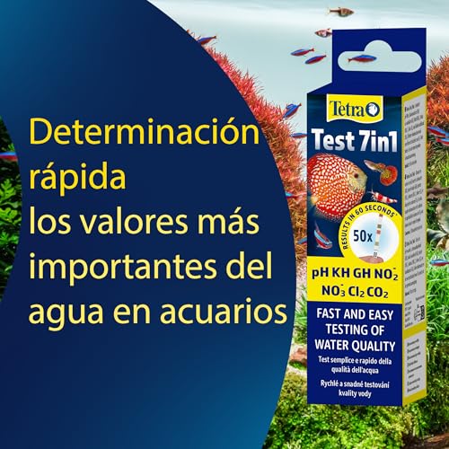 Detalle de Tetra Test 7in1 - Test de agua para acuarios (50 tiras reactivas)