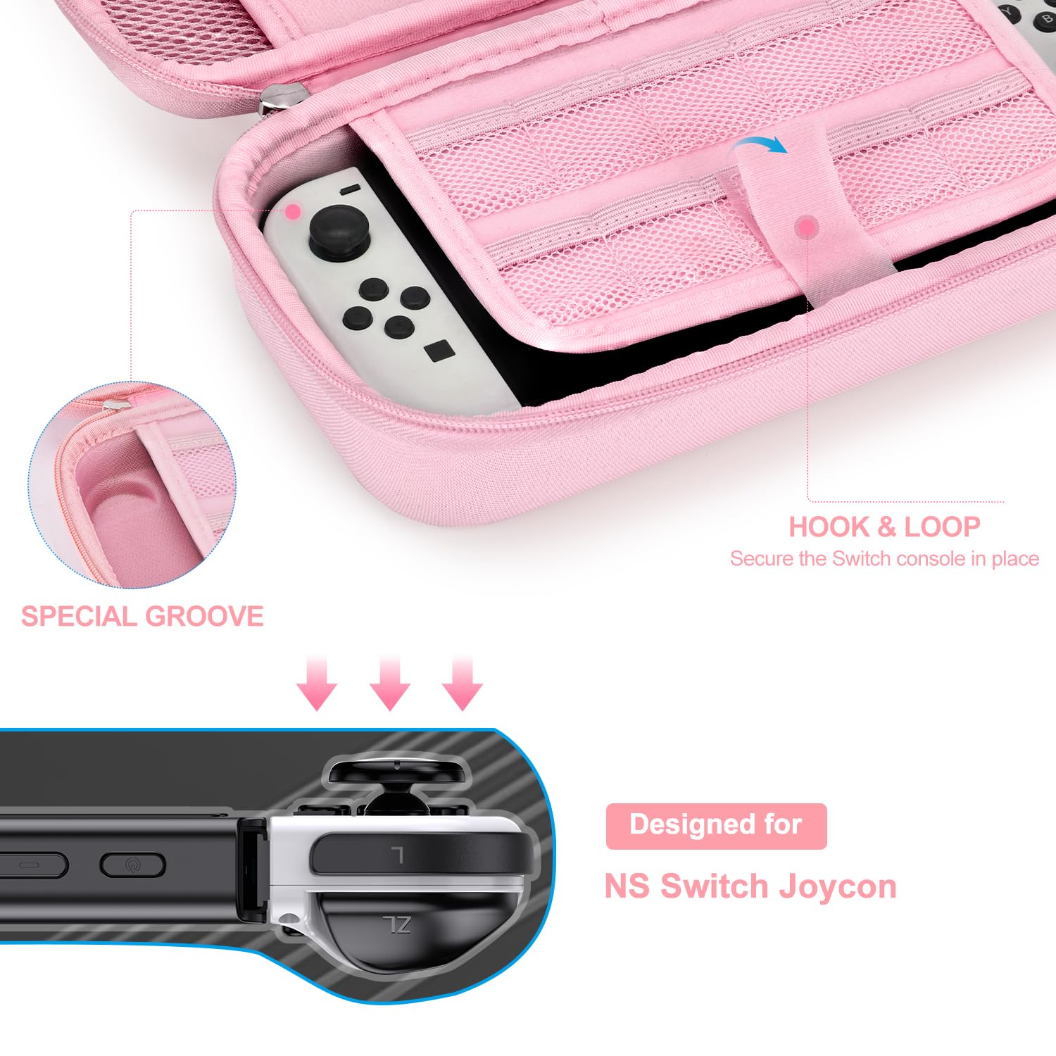 Detalle 2 de innoAura Switch OLED Case 19-in-1 Bundle for Switch OLED (2021)
