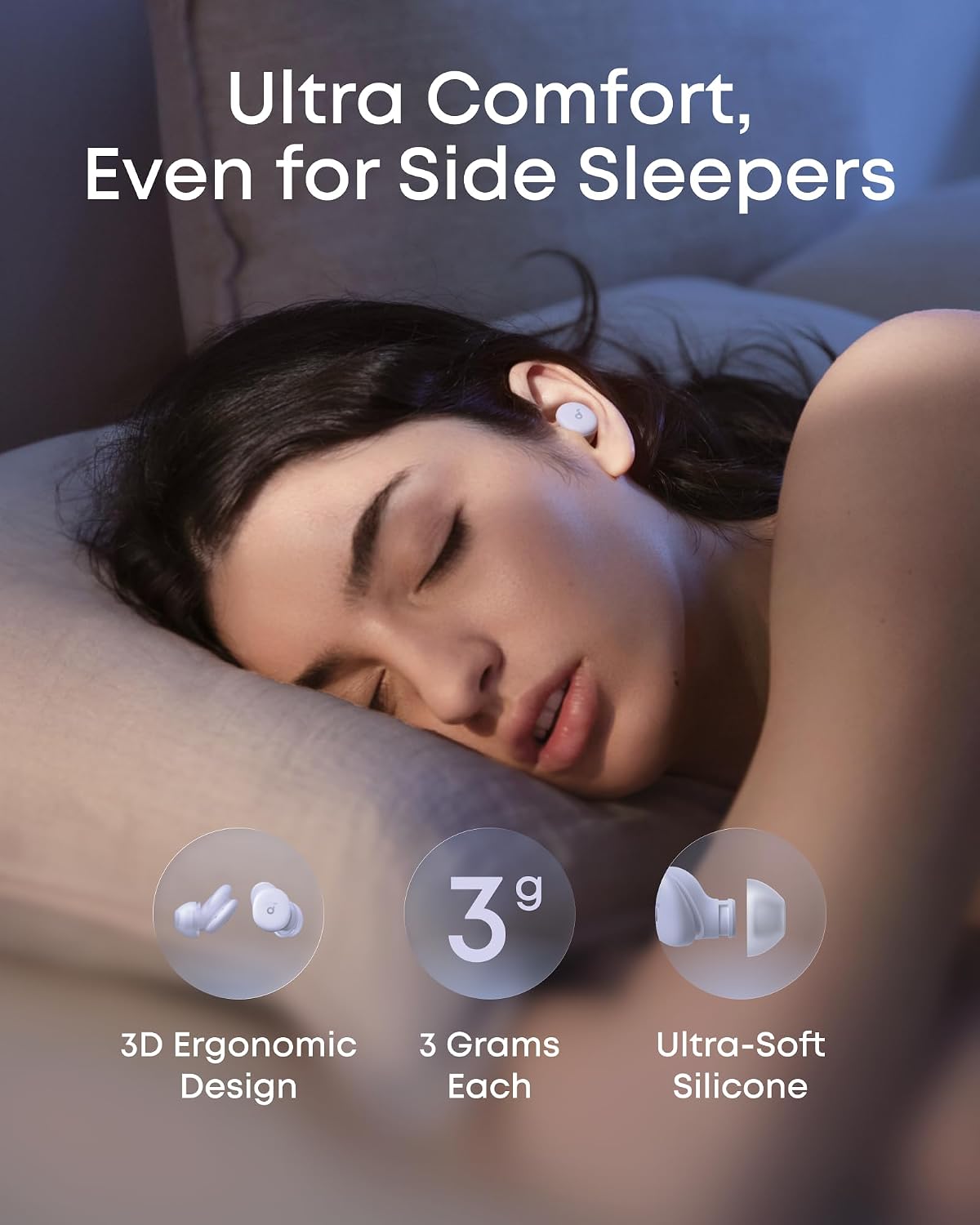 Detalle 2 de Soundcore Sleep A30 Special D1301 Sleep Earbuds with ANC and Snore Masking