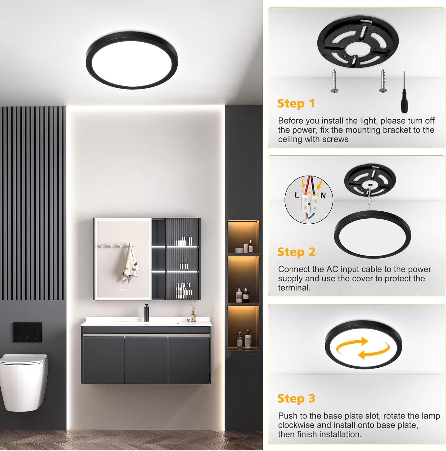Thumbnail 5 de Befurglor 18W LED ceiling light 2000lm