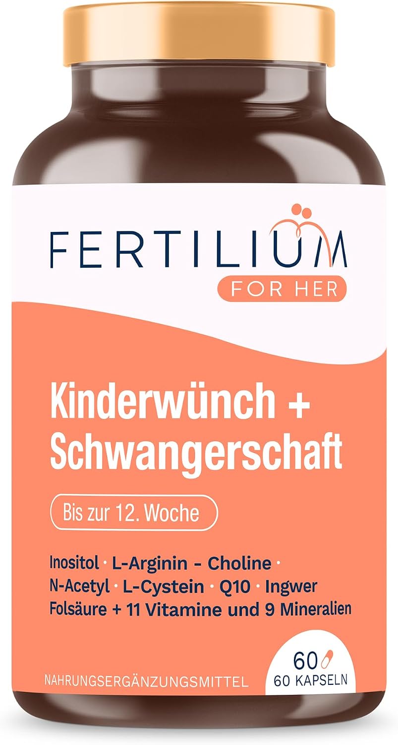Detalle de Fertilium Kinderwunsch Folsäure + Inositol + Q10 – Prenatal Vitamine, 60 Kapseln