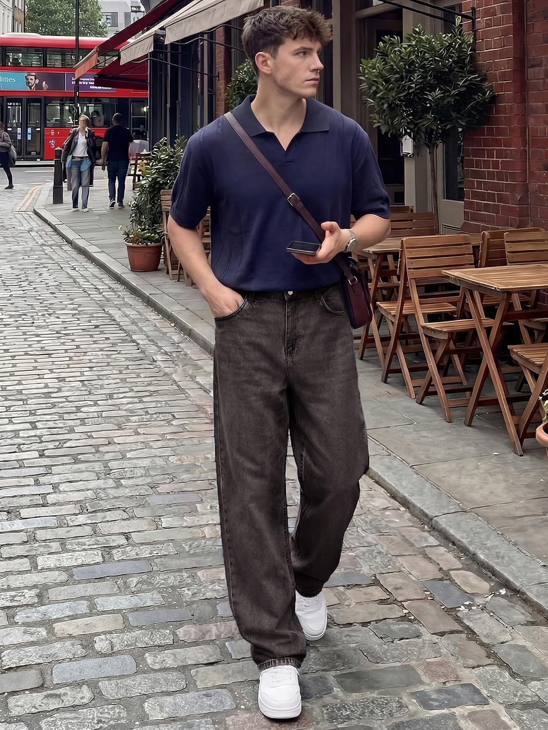 Thumbnail 4 de JMIERR Baggy Jeans Wide Leg 1 Pair