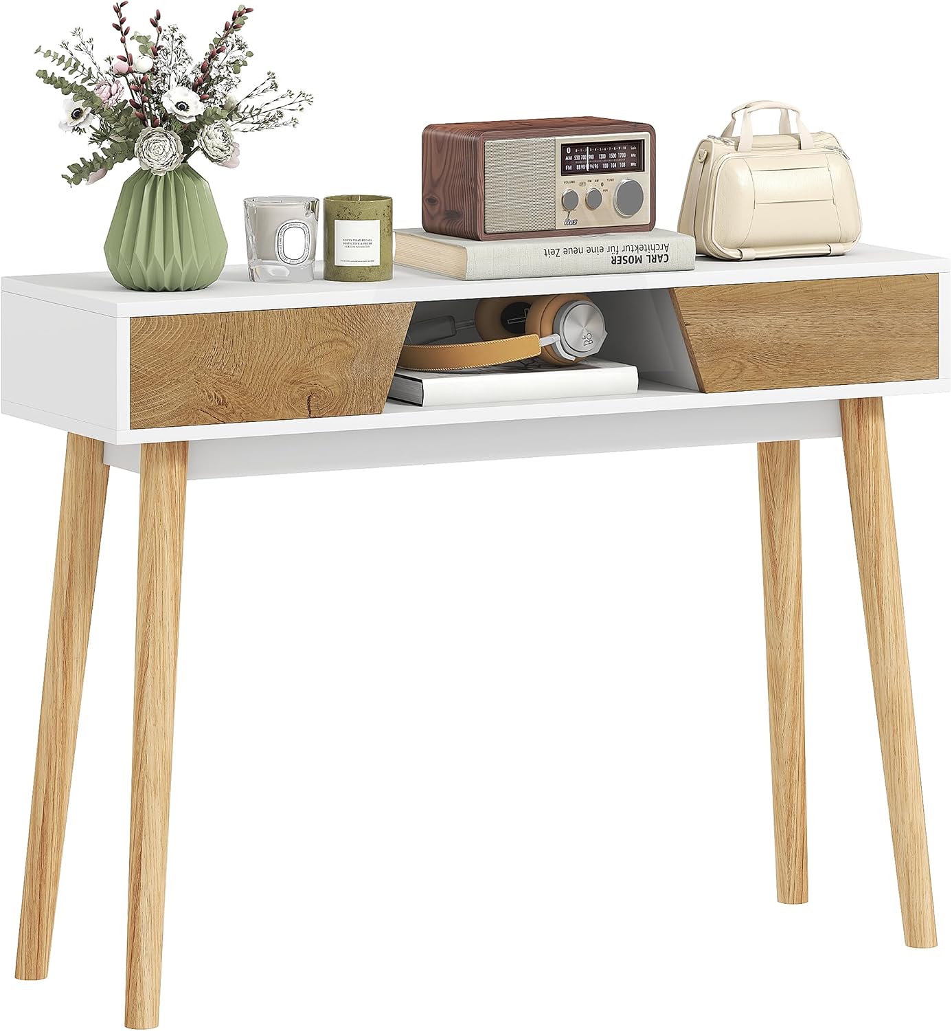 Detalle de HOMCOM Mesa de Consola Estrecha 100x30x75 cm