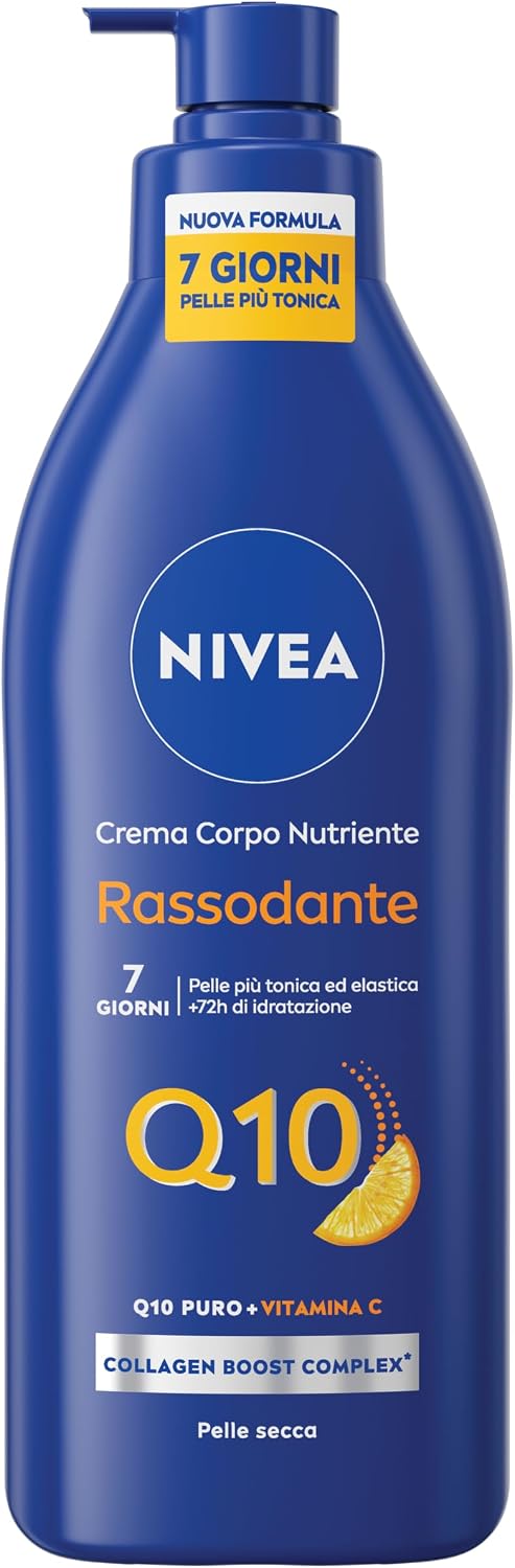 Detalle de NIVEA Q10 Crema Corpo Nutriente Rassodante 400 ml con Coenzima Q10 pura e Vitamina C