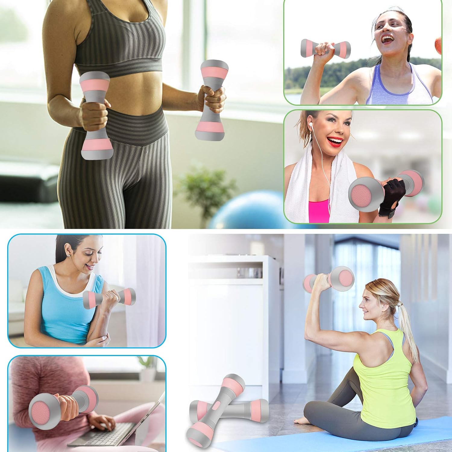 Thumbnail 5 de VAZILLIO Adjustable Dumbbell Set 2kg pair