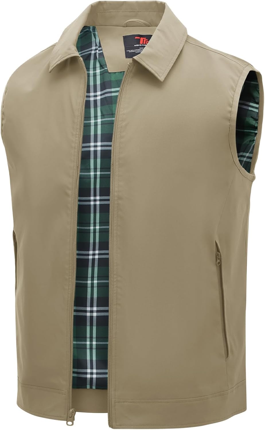 Thumbnail 6 de TBMPOY Men's Lightweight Vest with 3 Zip Pockets for Travel, Golf, and Everyday Warmth