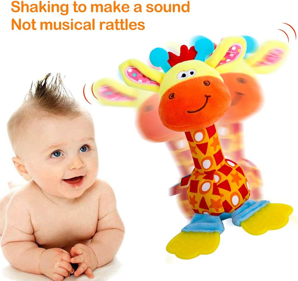 Detalle 2 de HUADADA Baby Rattle Giraffe, 3–12 months
