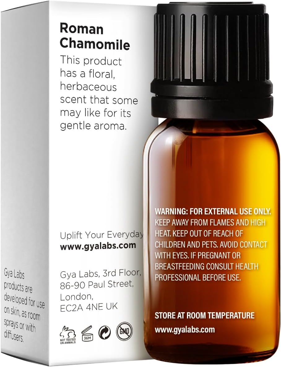 Detalle de 100% Pure Roman Chamomile Essential Oil - 0.34 Fl Oz by Gya Labs