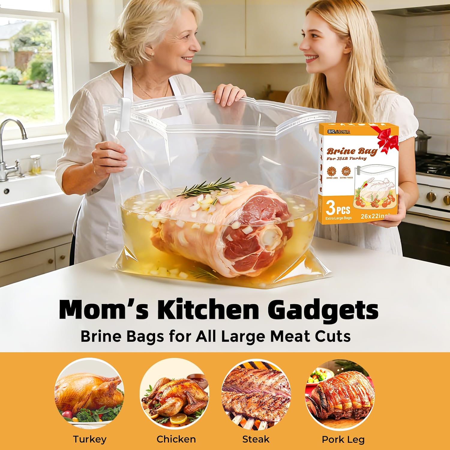 Detalle de Turkey Brining Bags 26 x 22 in