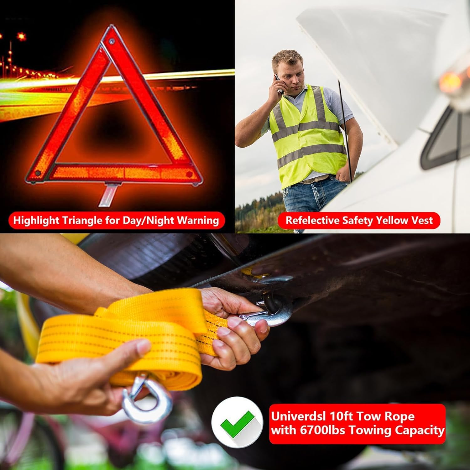 Thumbnail 5 de Car Emergency Roadside Tool Kit 500A
