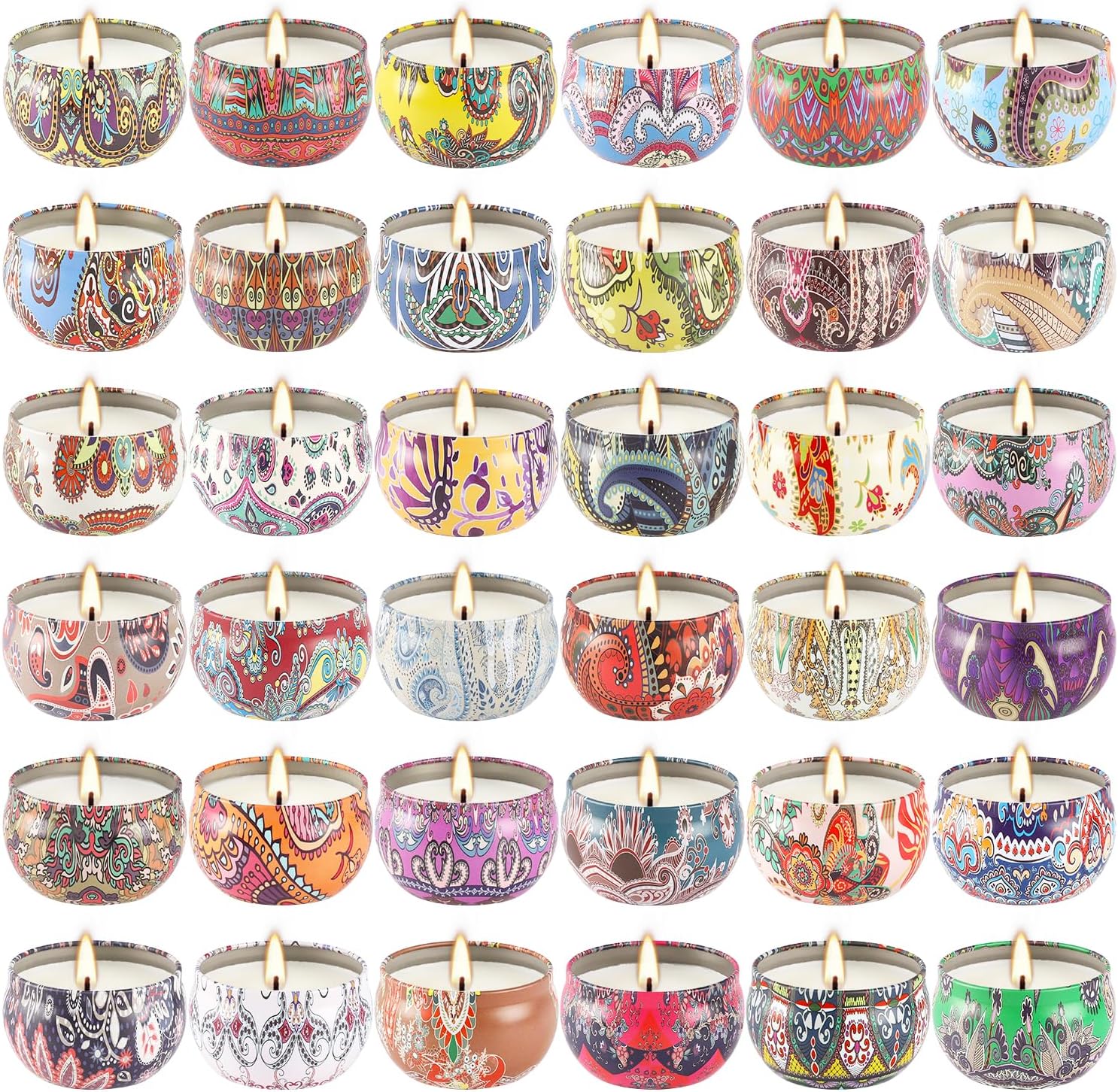 Thumbnail 1 de 36 Pack Scented Candles Set for Home — 100% Soy Wax, Long-Lasting Aromatherapy Gift