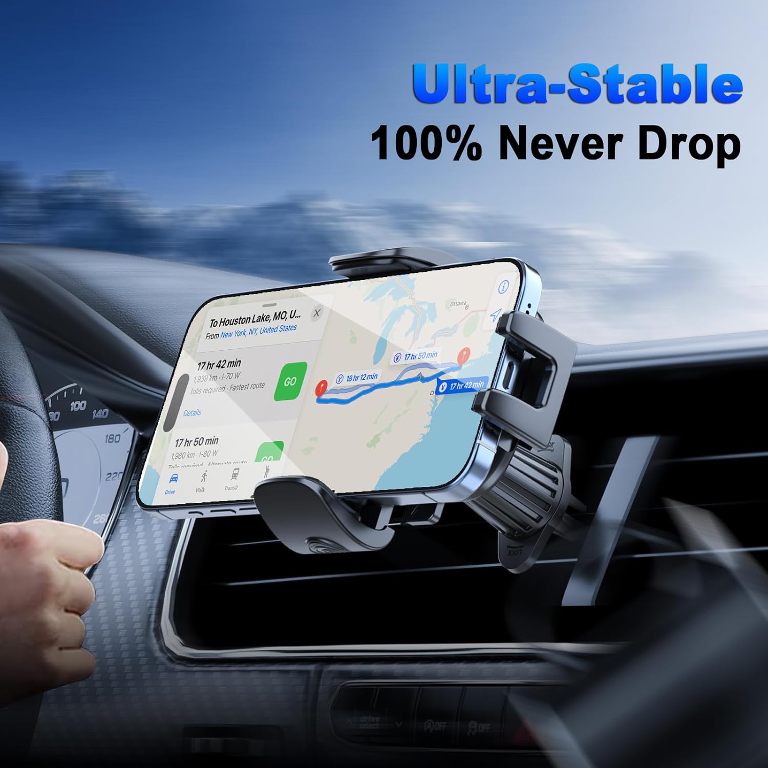 Thumbnail 6 de iPhone 17 Pro Max car phone holder – rotatable mount