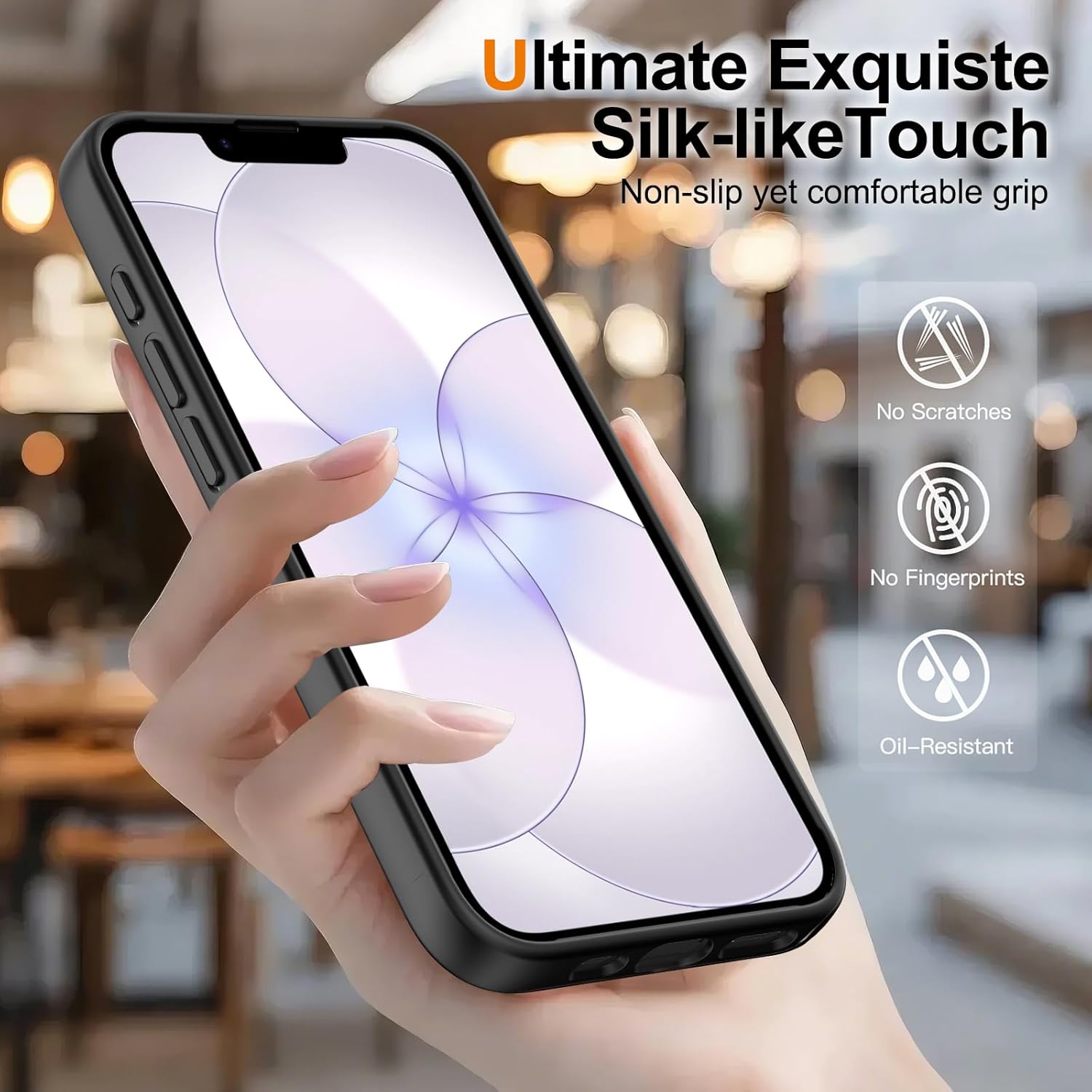 Detalle 2 de Ezanmull MagSafe Case for iPhone 17e/16e with Screen Protectors | Full Protection, Translucent Anti-Fingerprint Finish