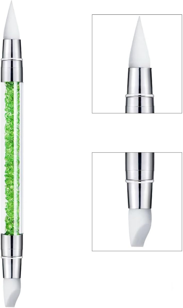 Detalle de ZEOHBETY nagelkunst-sculptuurpennen, 5 dubbelzijdige siliconen tools