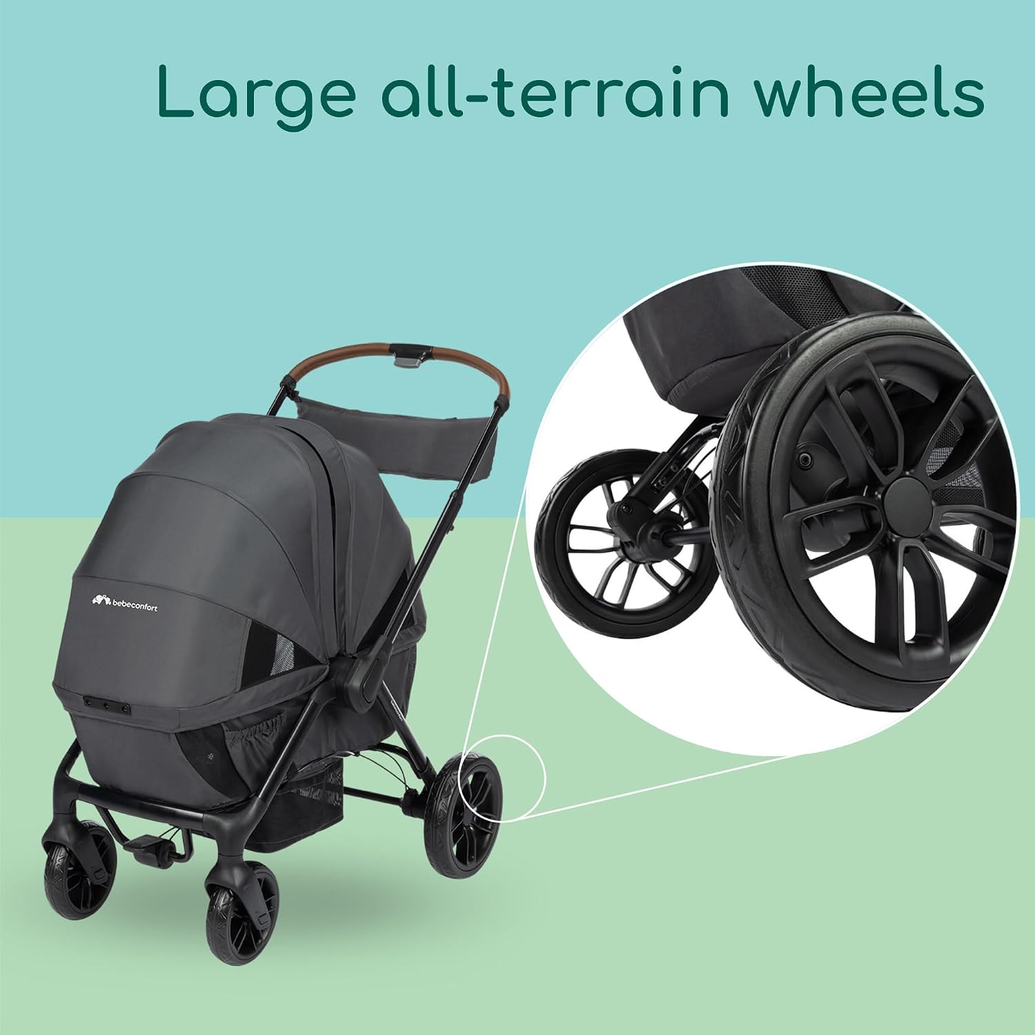 Thumbnail 4 de Bebeconfort Helios Double Pram from Birth in Mineral Graphite