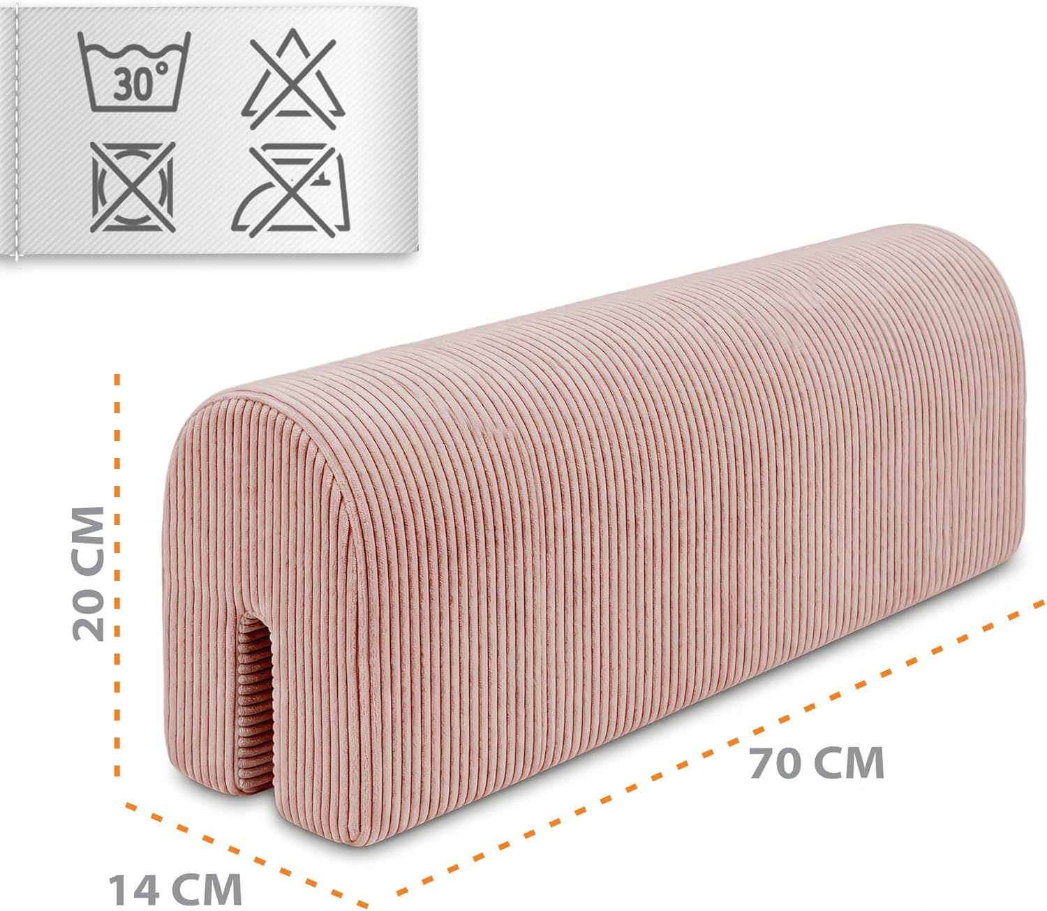 Detalle de Paracolpi Totsy Baby 70 cm per lettino neonato: protezione antisoffoco in velluto rosa