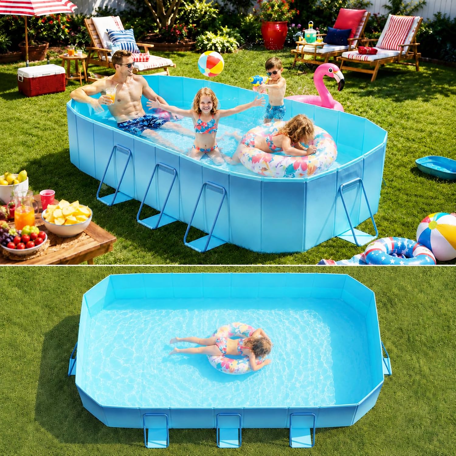 Detalle de Japard Foldable Swimming Pool, 102-Inch