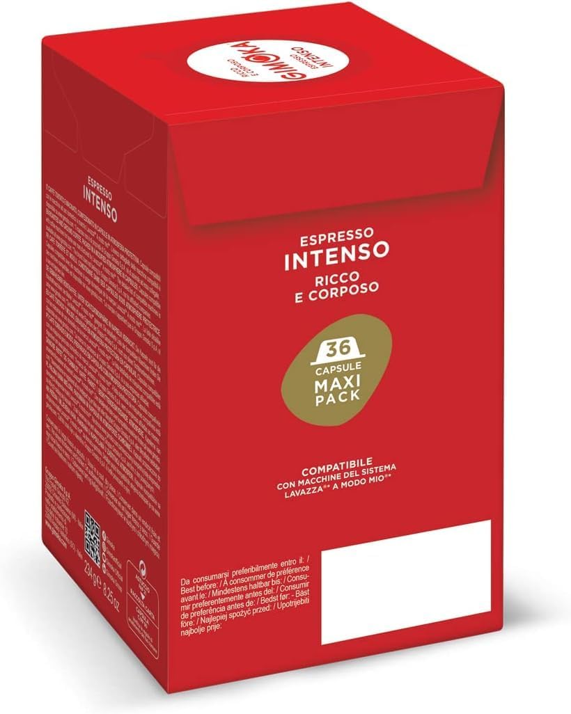 Detalle de Gimoka Compatibile Lavazza A Modo Mio – 144 capsule, Intensità 12, Arabica-Robusta