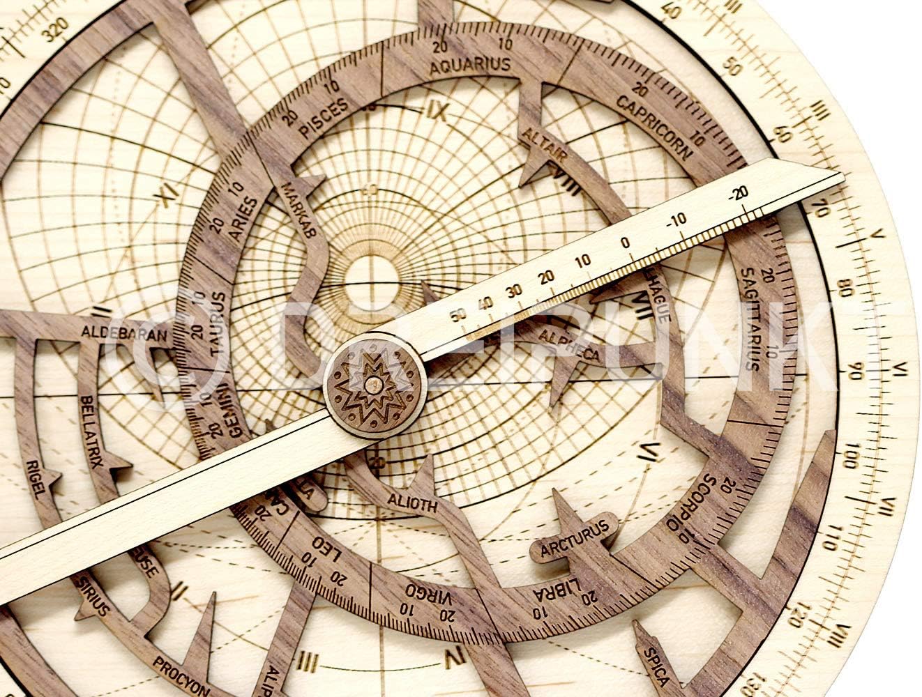 Detalle de Dreipunkt Verlag Astrolabium Deluxe Edition – drewniany zestaw do montażu