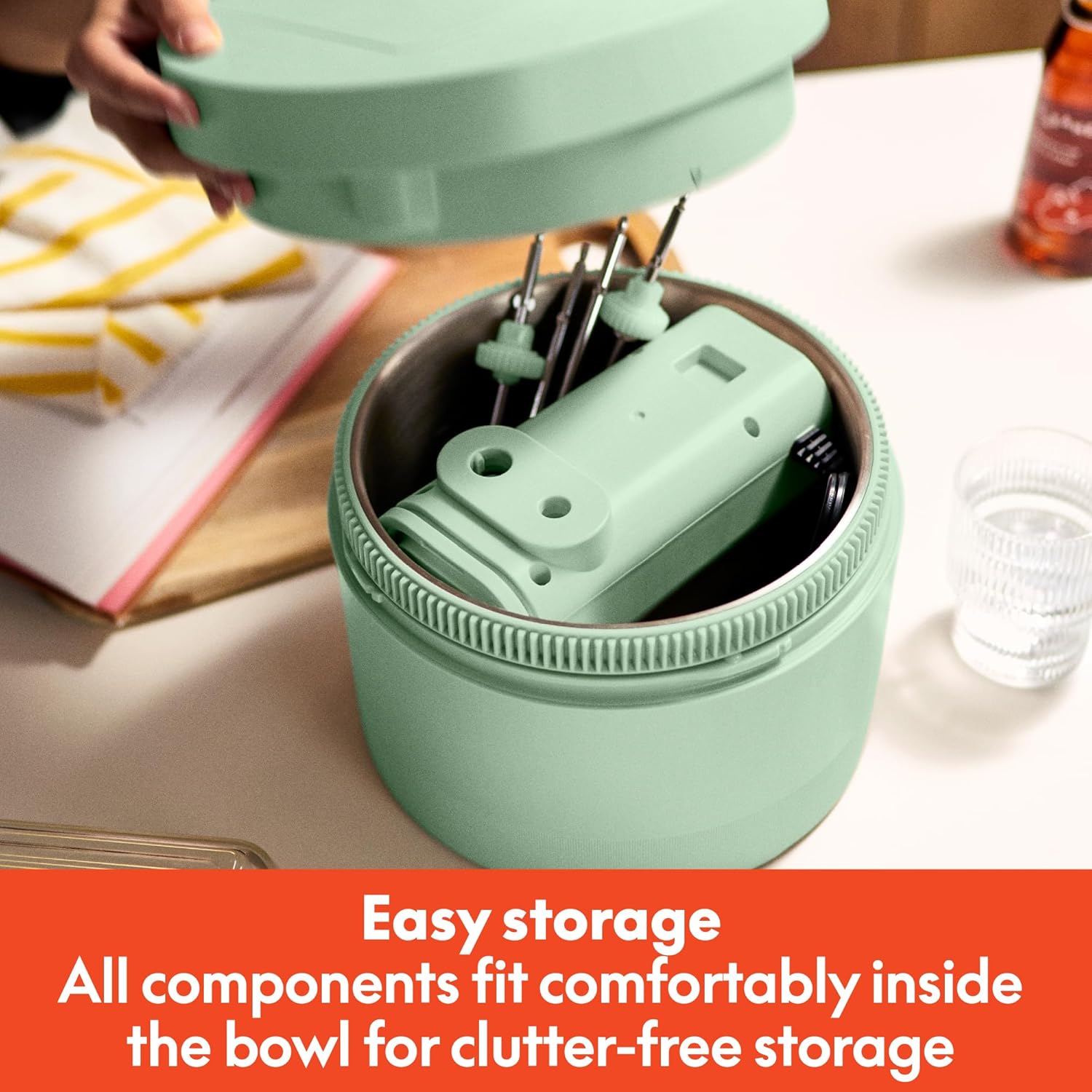 Thumbnail 3 de bella 3.5 Qt Hand & Stand Mixer with Bowl — 2-in-1 Electric Mixer, 200W, Seaglass