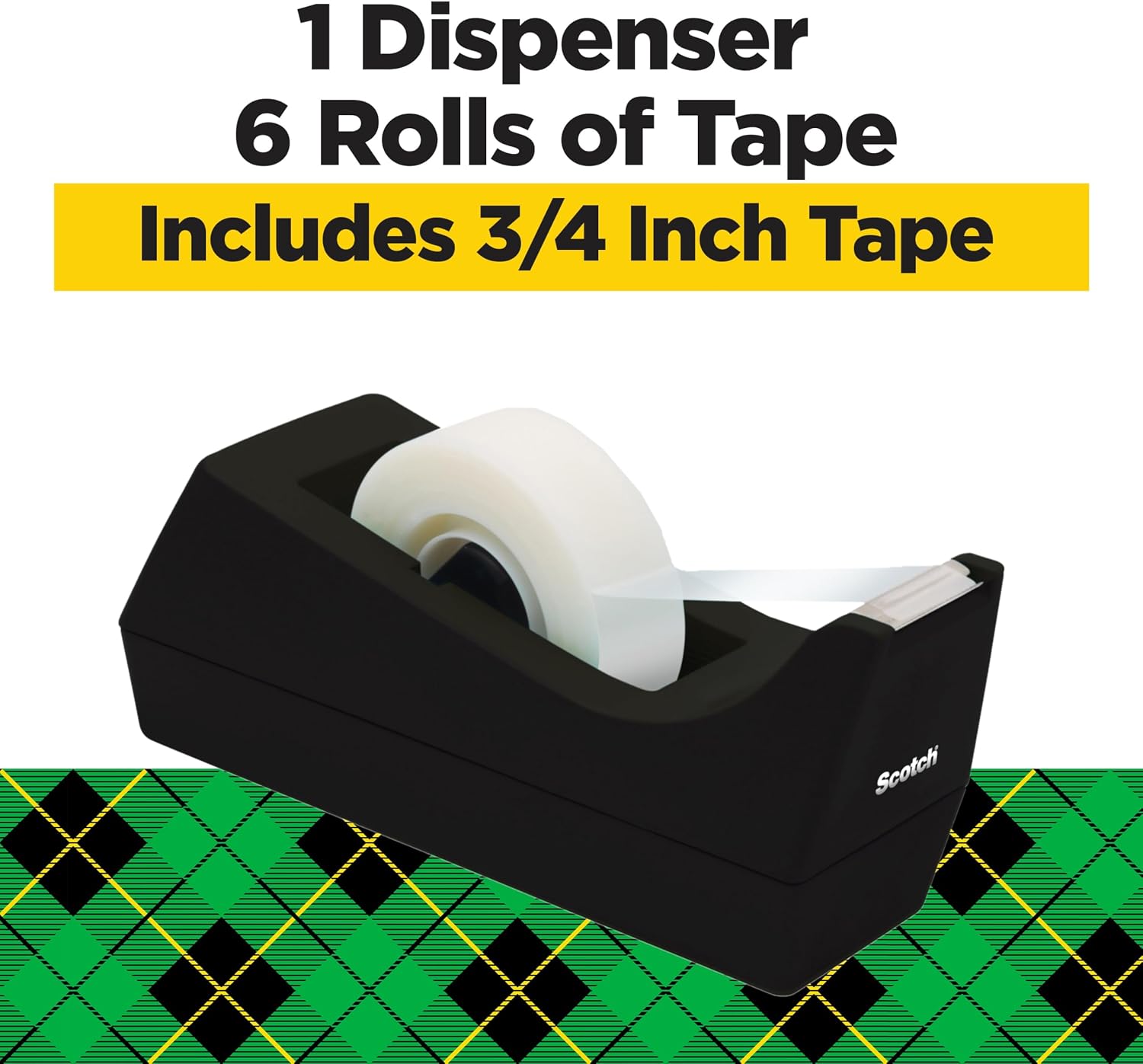 Detalle de Scotch Magic Tape with Scotch Desktop Dispenser (6 Rolls, 3/4" x 1000")