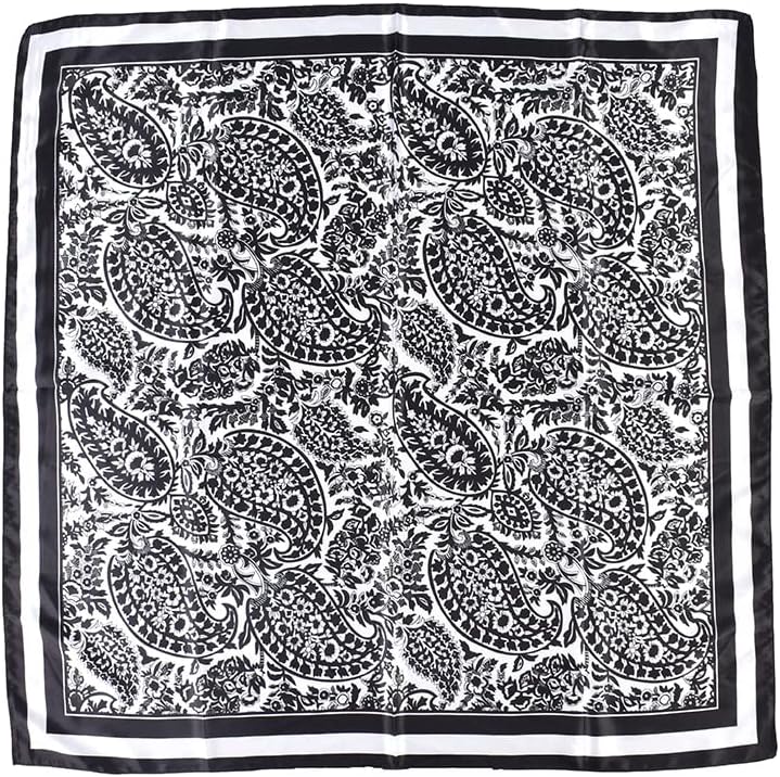 Detalle de upeilxd U-SJ0081 4-Piece Satin-Like Square Scarves, 35-Inch