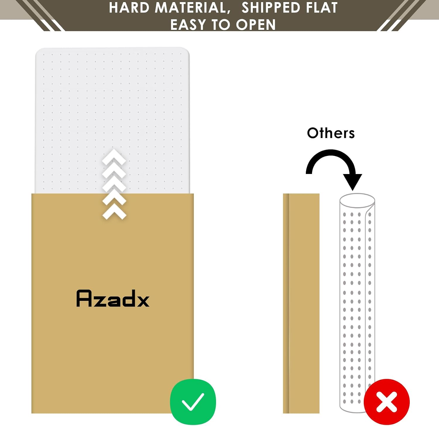 Thumbnail 2 de Azadx AZDPET-01 Heavy-Duty Carpet Chair Mat, Clear PET, 32" x 48