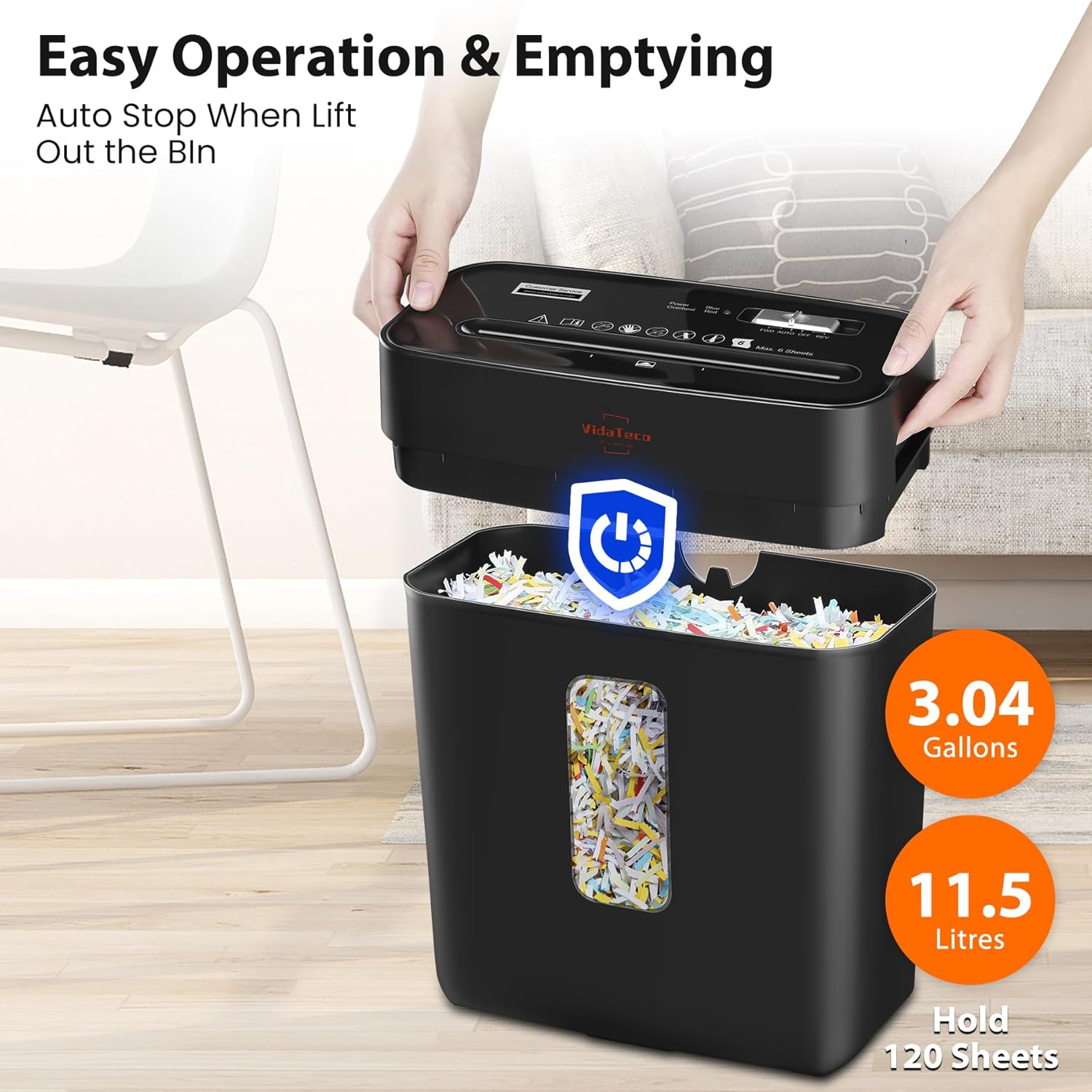 Detalle de VidaTeco Cross-Cut Shredder 11.5L