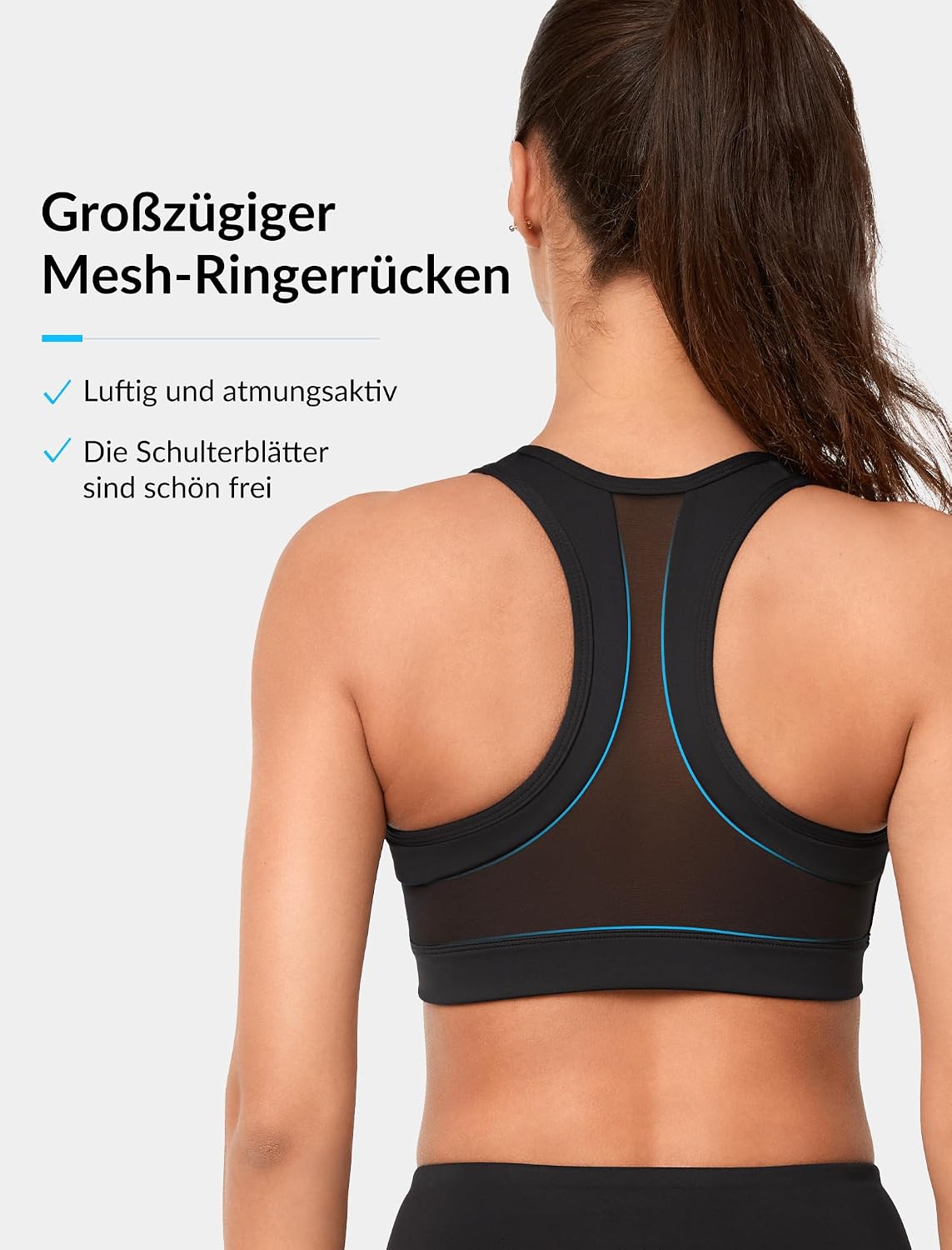 Detalle 2 de Yvette Sport BH Starker Halt Vorderverschluss 🏃♀