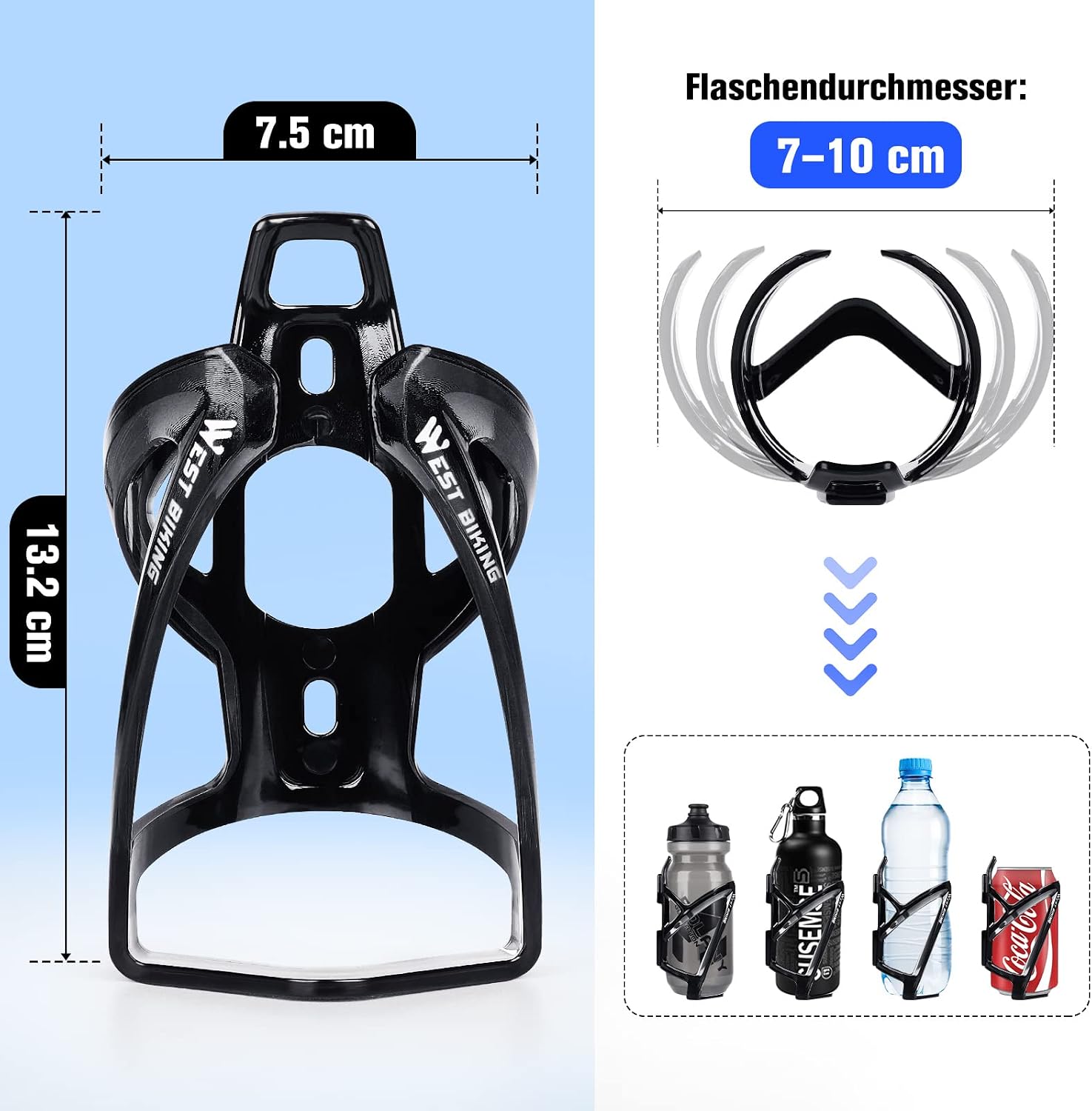Detalle 2 de Fahrrad Flaschenhalter mit 40 g Gewicht