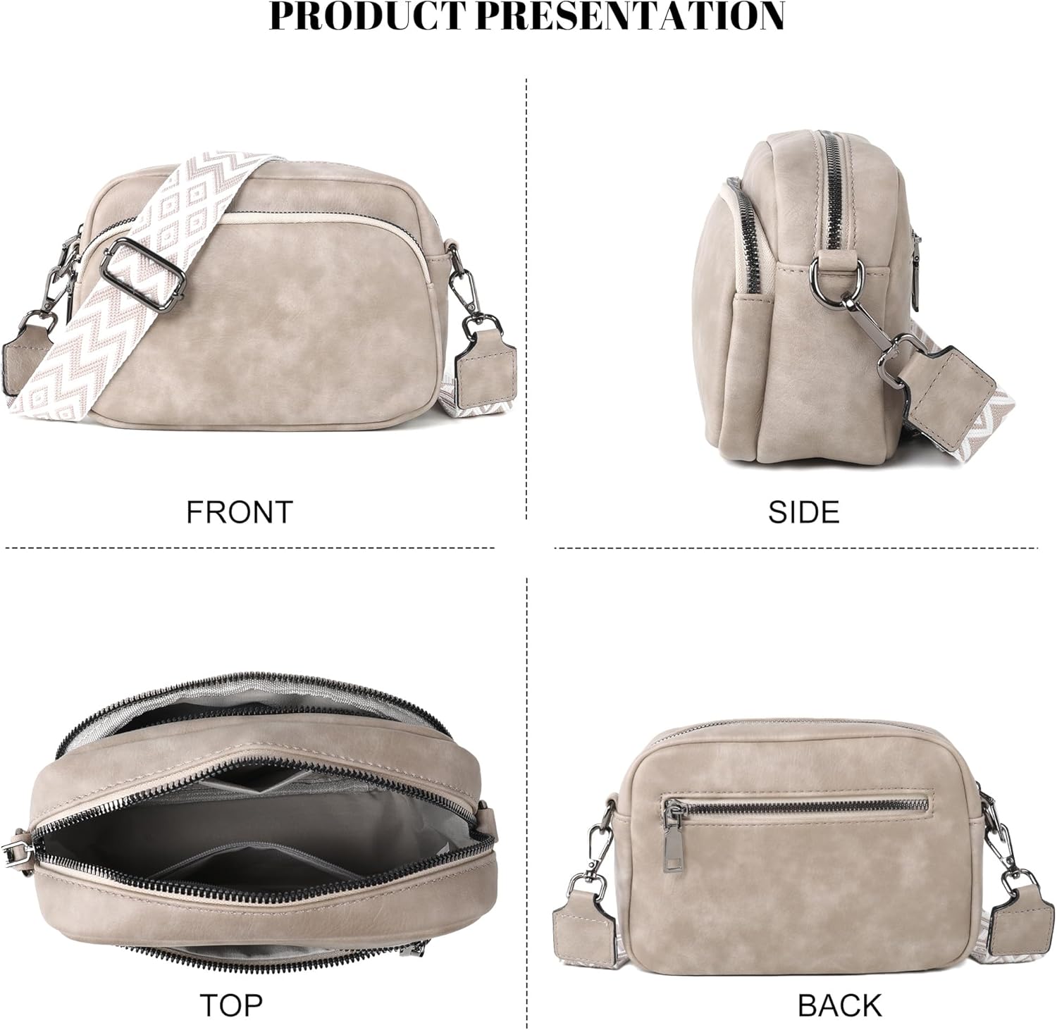 Thumbnail 5 de TANTOMI Small Leather Crossbody Bag for Women: A Practical Everyday Crossbody with Adjustable Strap