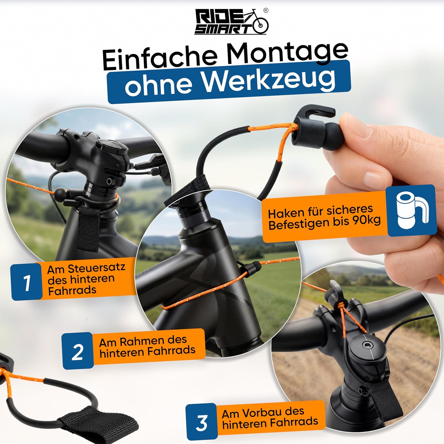 Thumbnail 5 de Abschleppseil Fahrrad Kinder – Sicheres Zugseil mit Reflektor für Familienabenteuer