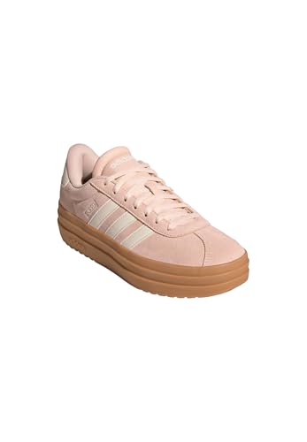 Detalle 2 de adidas VL Court Bold, zapatillas de mujer de piel en rosa y blanco roto