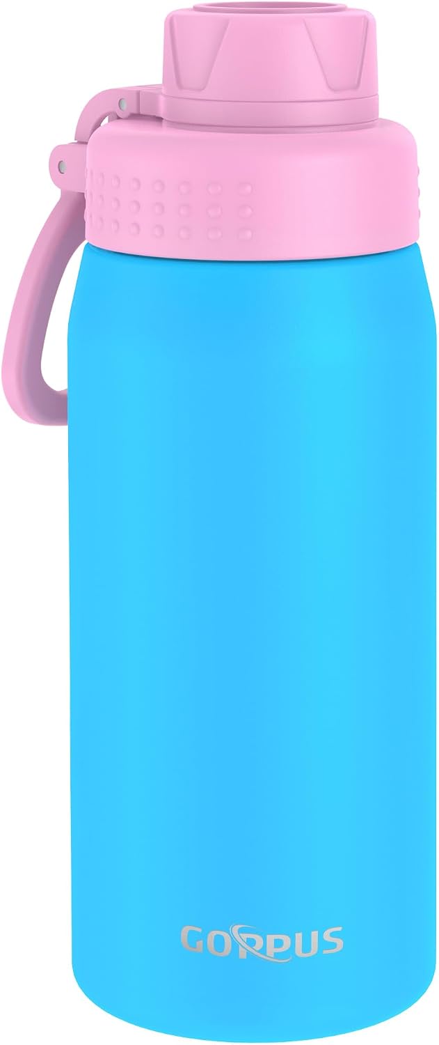 Thumbnail 6 de GOPPUS 420ml Kids Insulated Water Bottle with Screw Lid (No Straw) – Green Monster