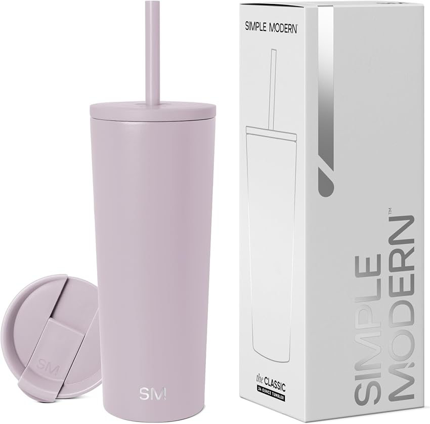 Detalle de Simple Modern Classic Vaso Térmico Lavanda 🌿 710ml
