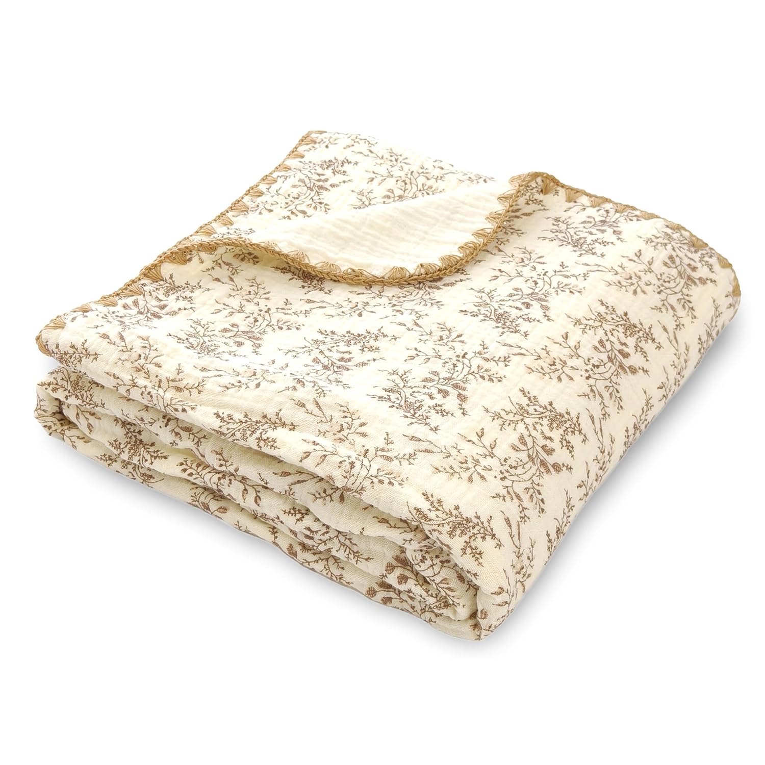 Detalle 1 de Gunnaicat Cotton Muslin Baby Blanket, 40 x 40 Inch