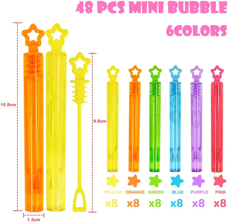 Thumbnail 5 de Ram Bubbles for Kids: 48 Star-Shaped Bubble Wands with 5ml Solution – Great Party Filler