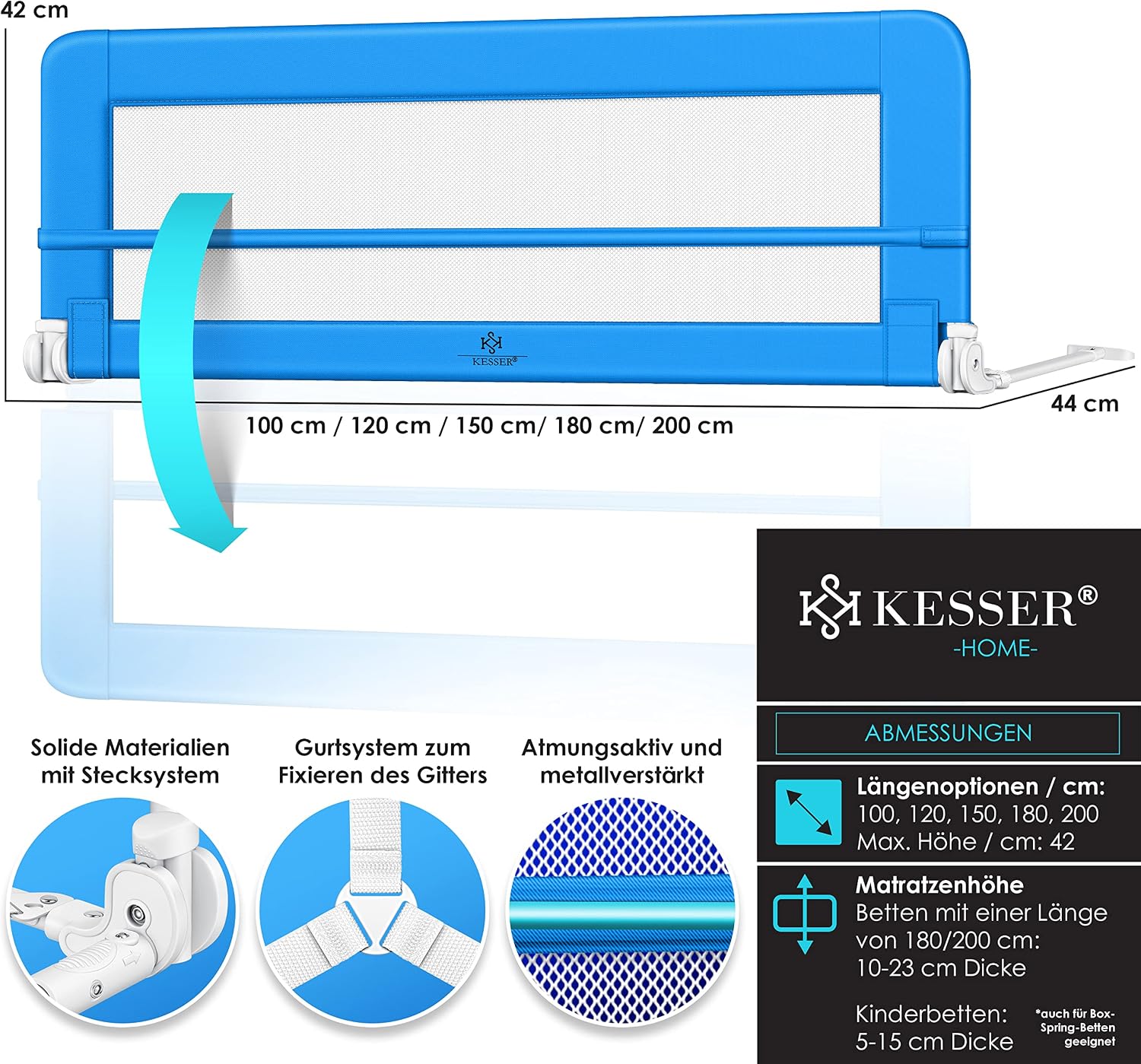 Thumbnail 6 de KESSER Bettgitter 150 cm, 42 cm hoch