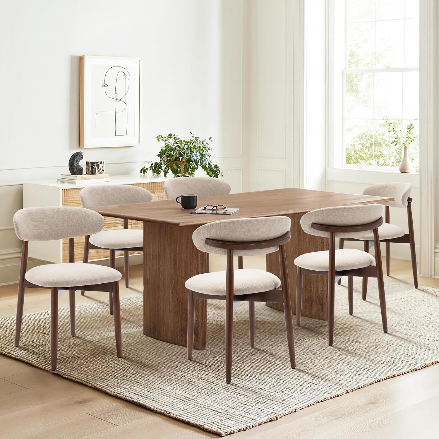 Detalle 2 de COLAMY Modern Dining Chairs Set 125 kg