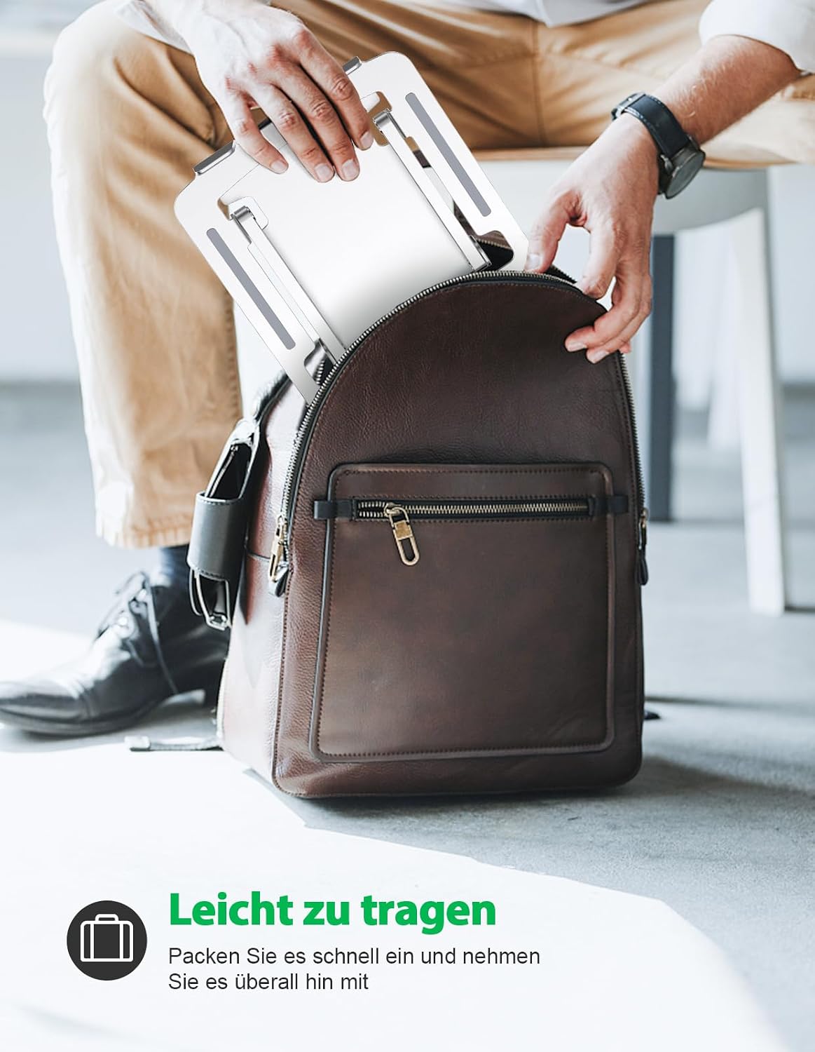 Thumbnail 3 de Glangeh Laptop Ständer Aluminium 10–16 Zoll