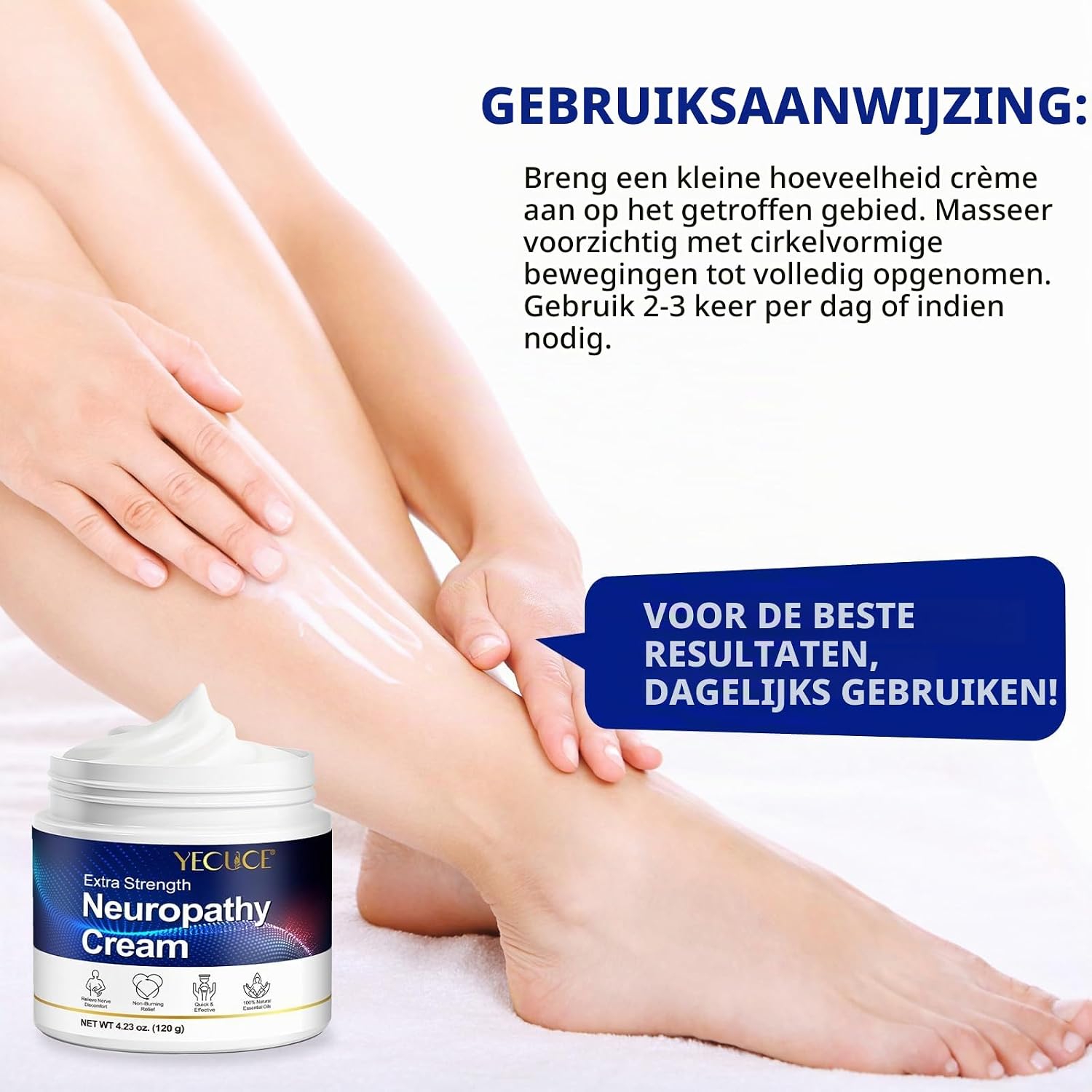 Detalle de LEISGOTO neuropathiecrème met aloë vera, sheaboter en vitamine E, 120 g