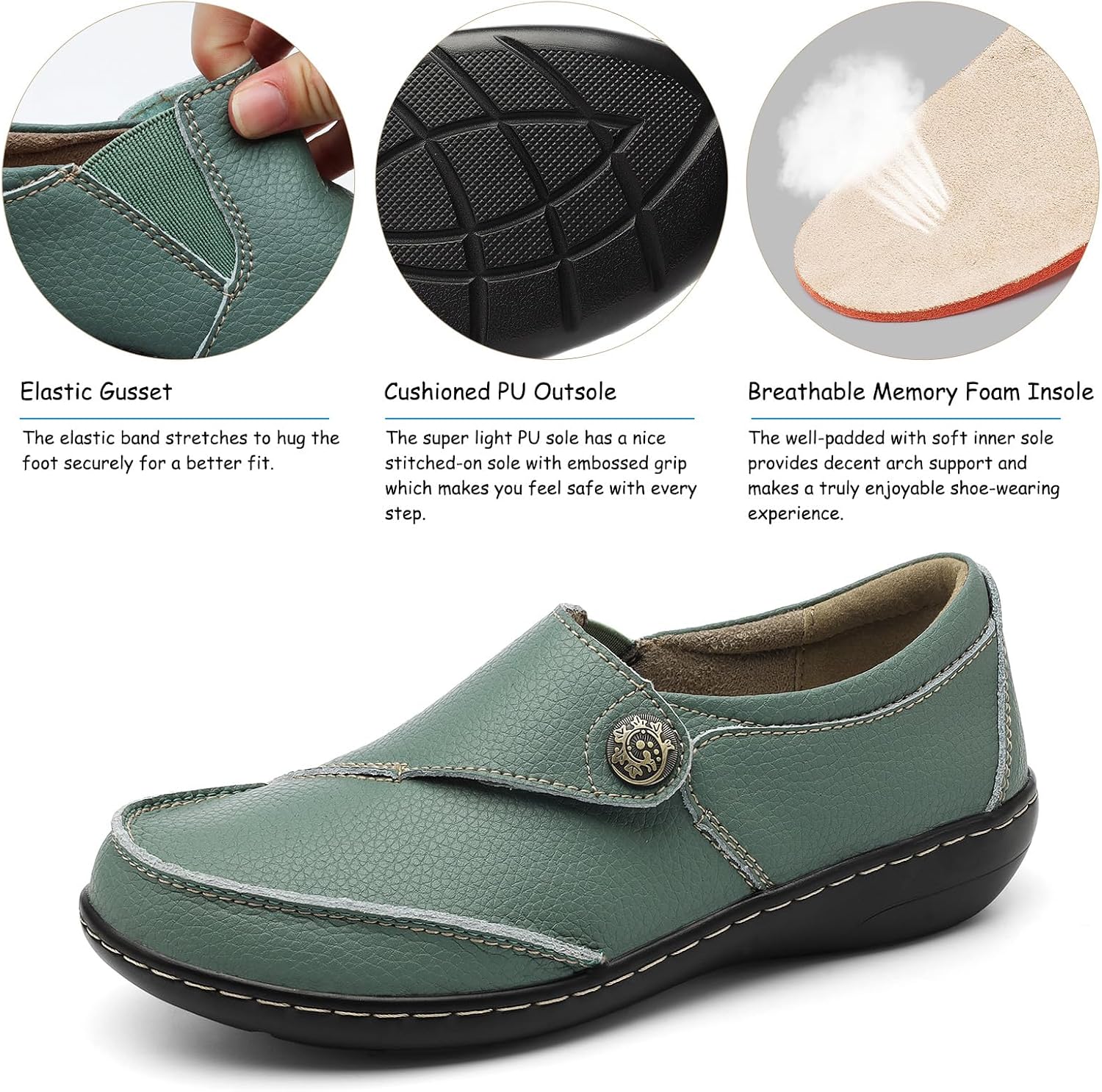 Detalle 1 de TERRIKAT Women's Leather Loafers