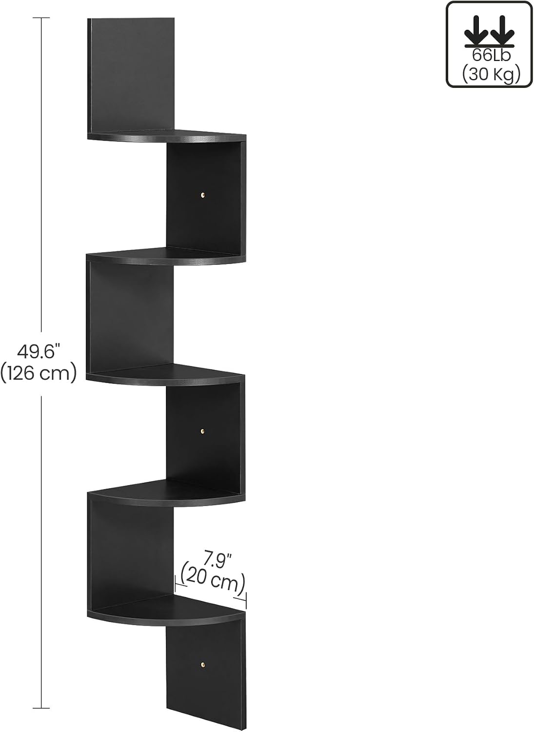 Detalle 1 de VASAGLE 5-Tier Corner Shelf