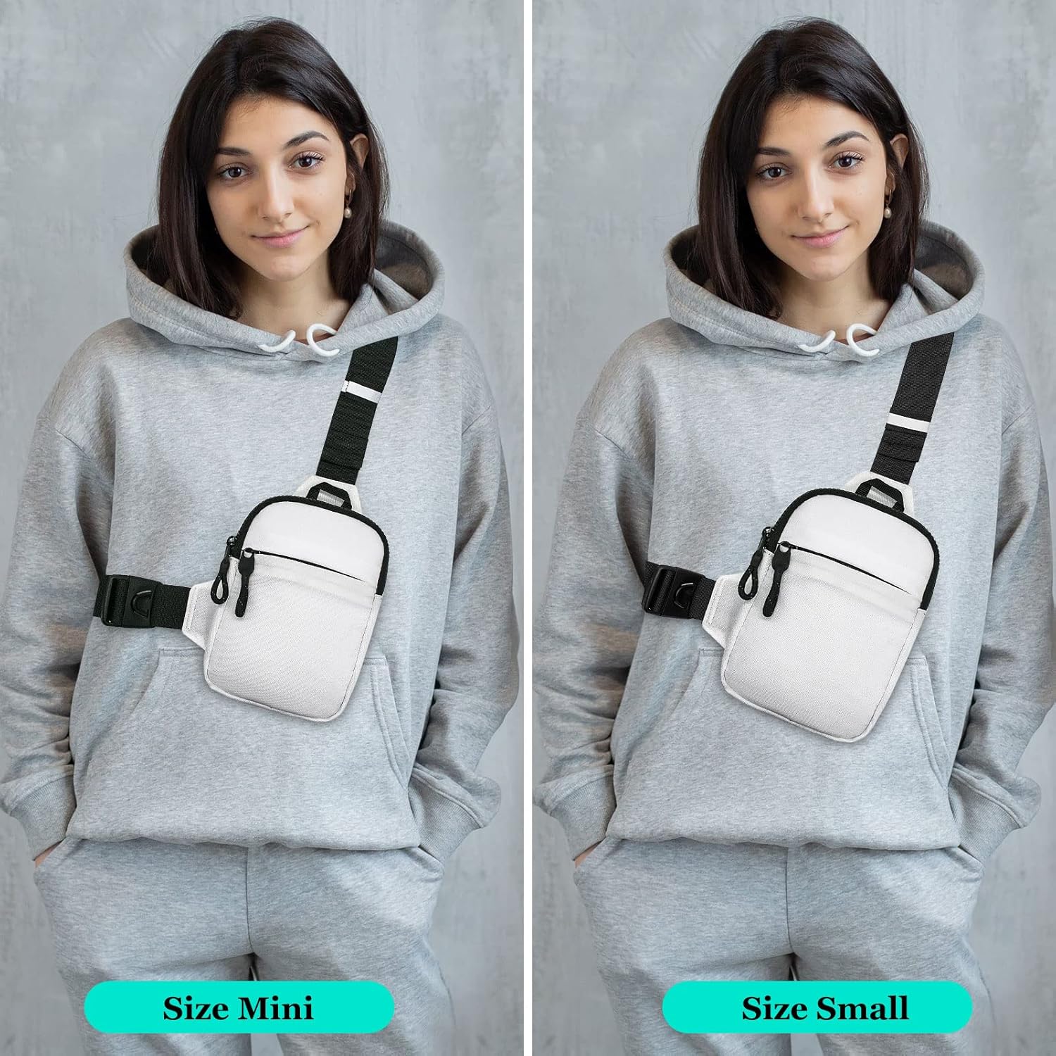 Detalle de Long Keeper Small Sling Bag Chest Bag – Waterproof Cross Body Phone Bag for Travel, Cycling and Everyday Use