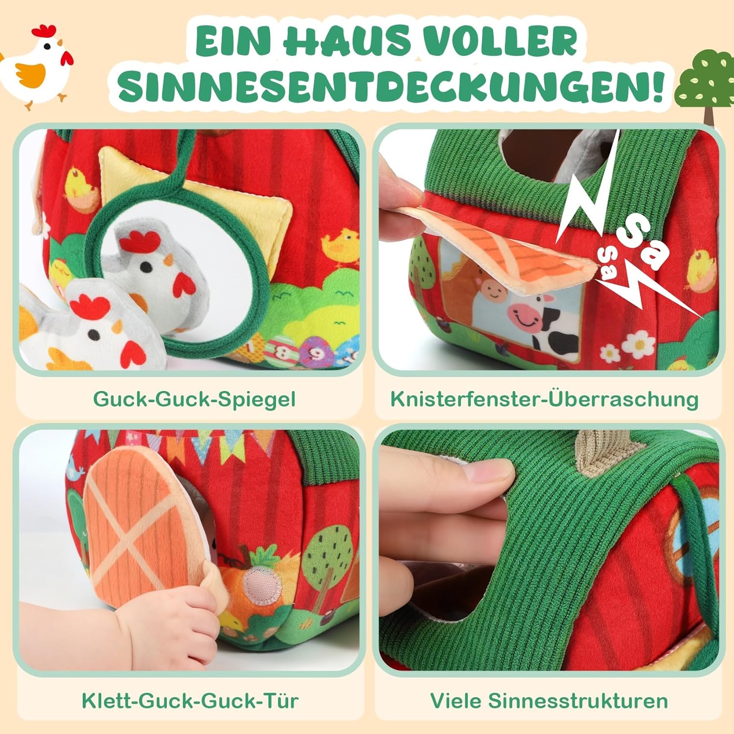 Thumbnail 2 de URMYWO Baby Spielzeug Bauernhof Montessori Sensorik